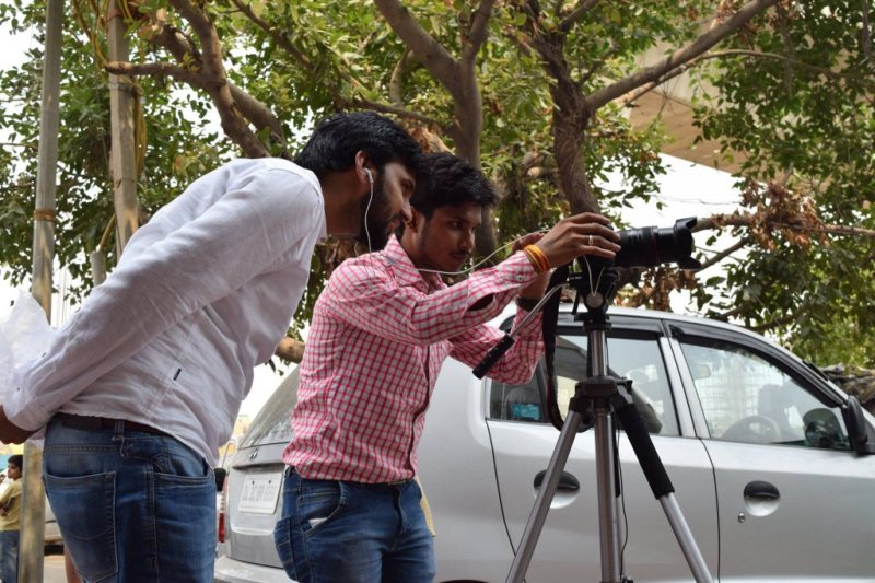 Camera crew on location